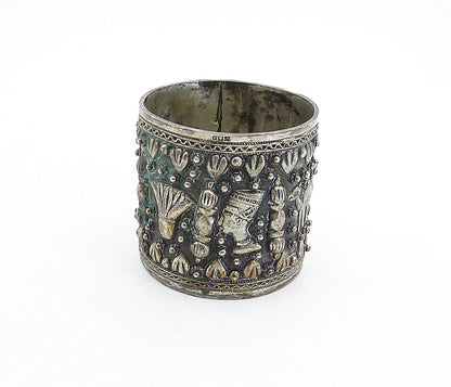 925 Sterling Silver  Vintage Antique Ornate Egyptian Pattern Cup  TR1173