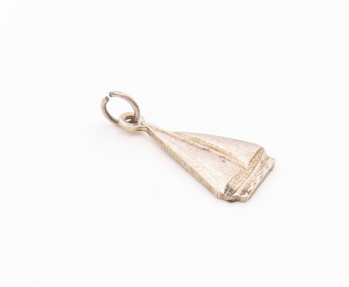 925 Sterling Silver Vintage Petite Sail Boat Motif Drop Pendant  PT17964