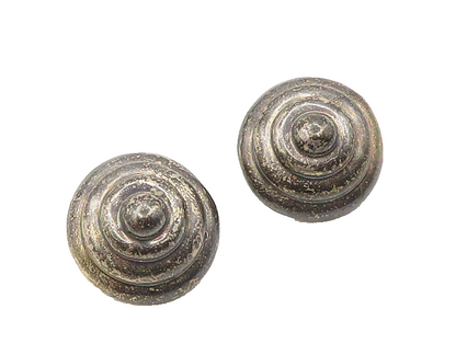 TIFFANY & CO. 925 Silver  Vintage Dark Tone Dome Non Pierce Earrings  EG9484
