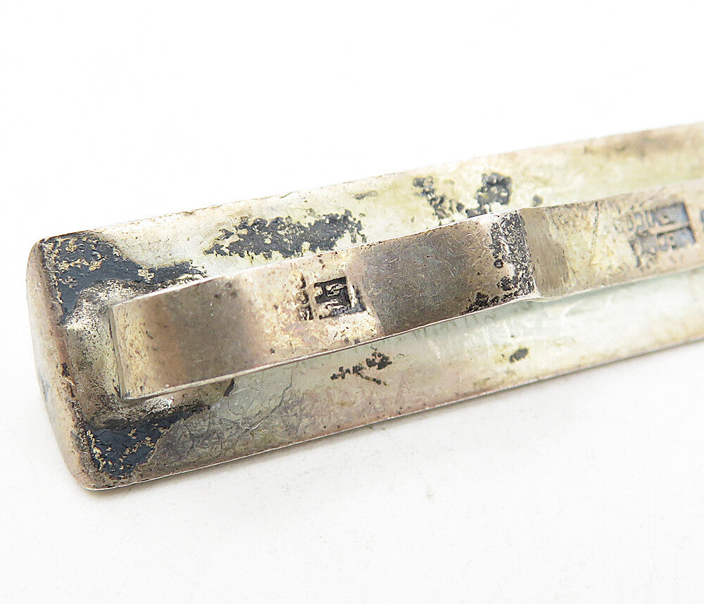 MEXICO 925 Sterling Silver  Vintage Shiny Smooth Minimalist Tie Clip  TR1326