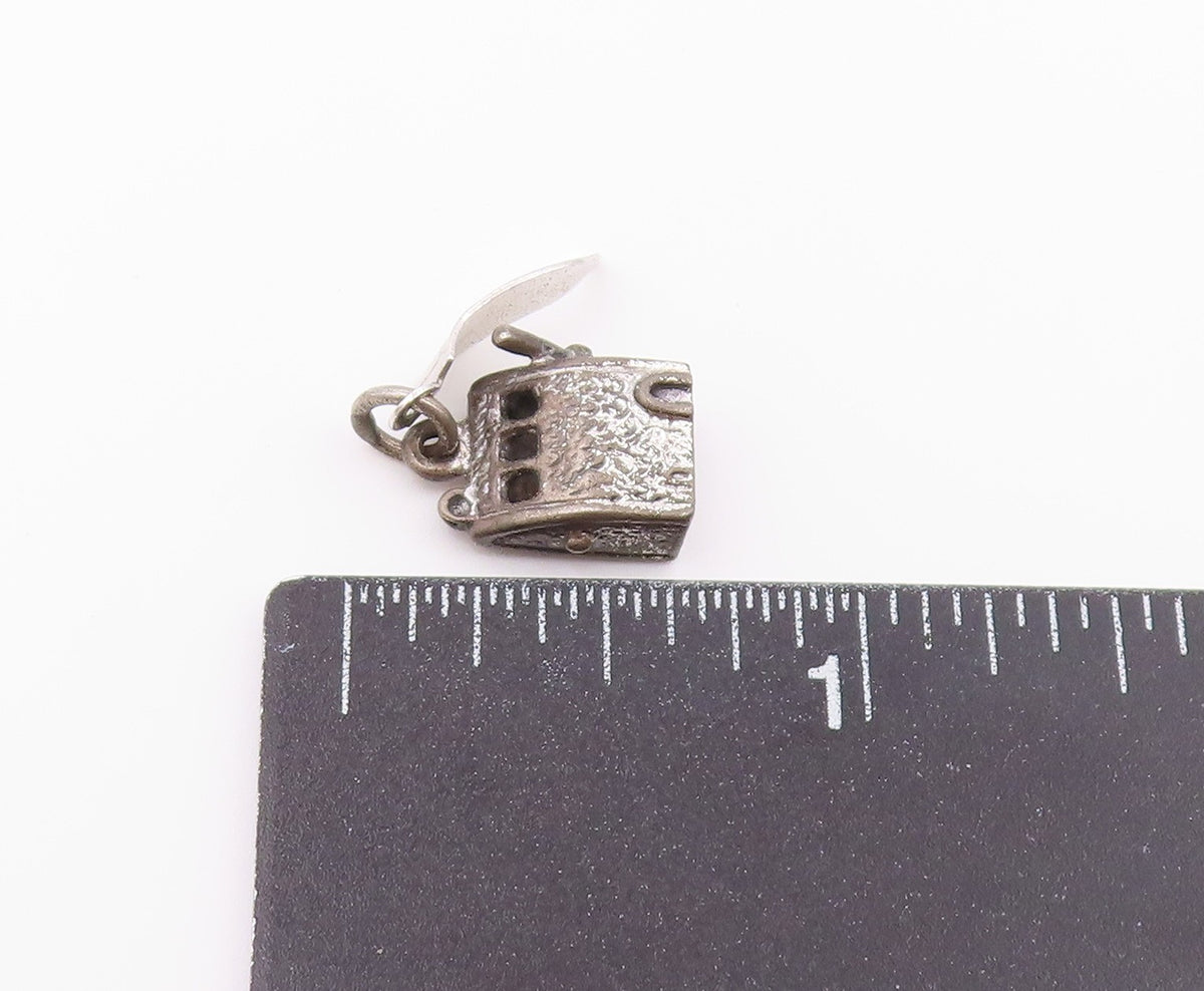 925 Sterling Silver Vintage Pendant Las Vegas Casino Slot Machine Charm  PT26452