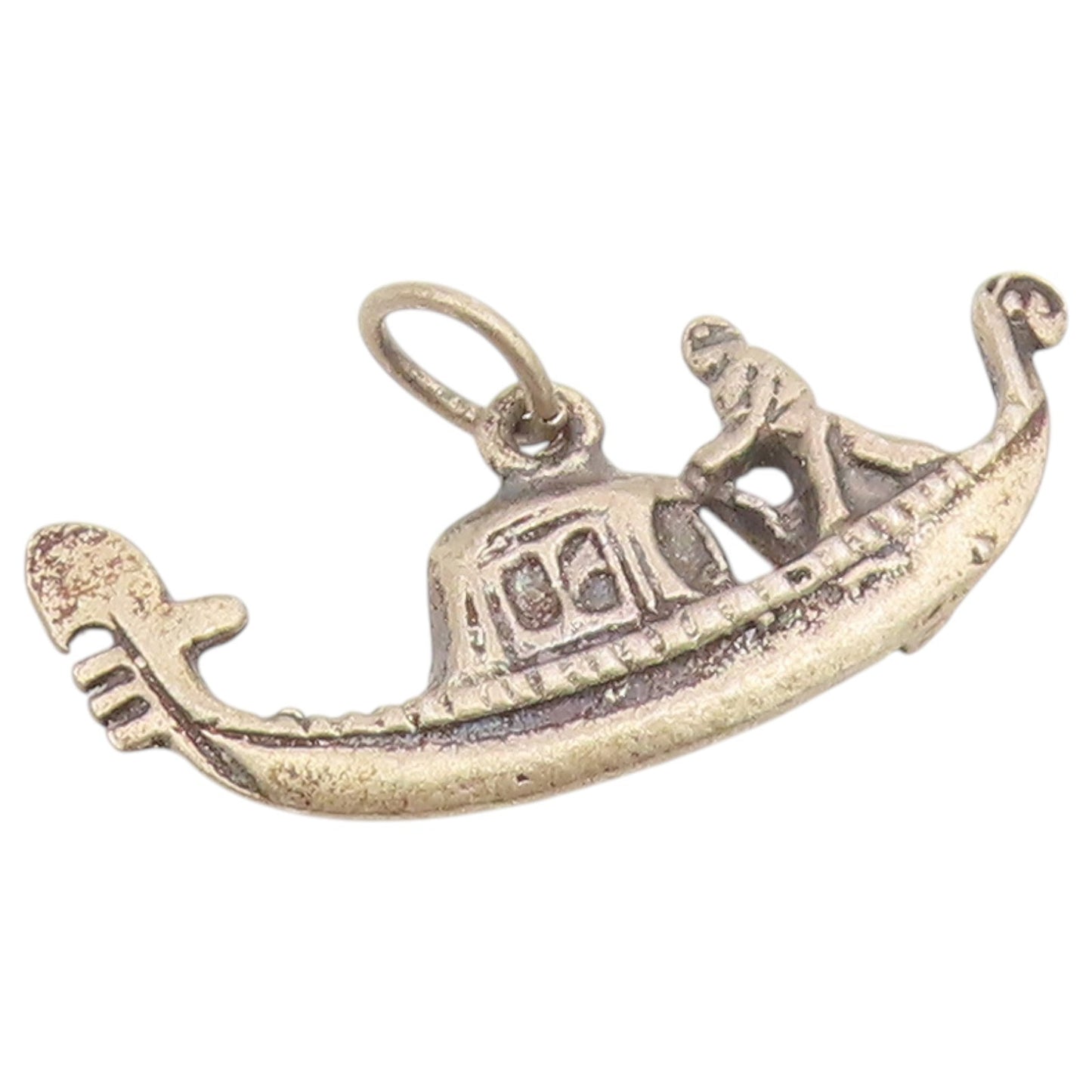 925 Sterling Silver Vintage Pendant Classic Gondola Boat Souvenir Charm  PT26585