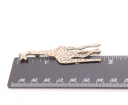 925 Sterling Silver Vintage Brooch MEXICO Etched Giraffe Cut Out Design  BP11912