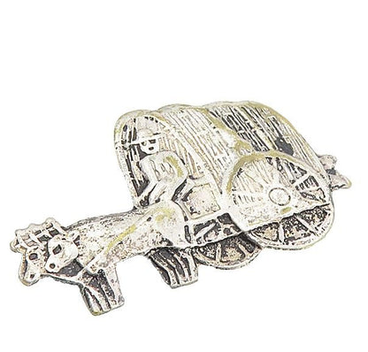 925 Sterling Silver  Vintage Antique Donkey Carriage Motif Brooch Pin  BP3208