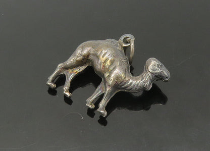 925 Sterling Silver  Vintage Oxidized Camel Animal Motif Pendant  PT17950