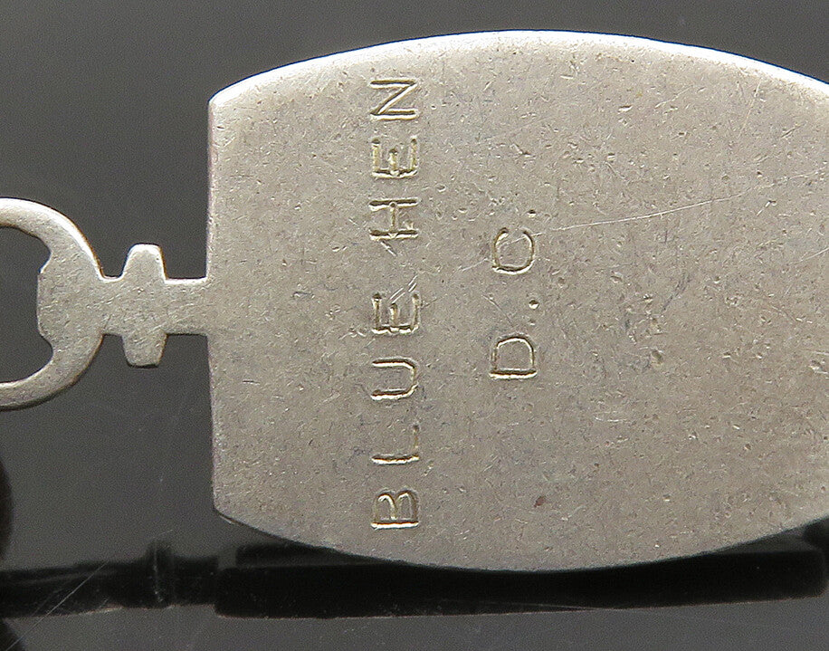 925 Sterling Silver  Vintage University Of Delaware Blue Hens Pendant  PT17513