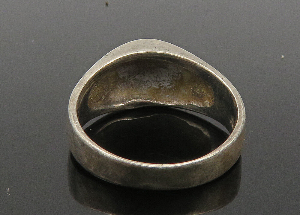 925 Sterling Silver  Vintage Shiny Ribbed Dome Band Ring Sz 7  RG20843
