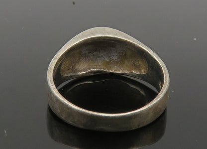 925 Sterling Silver  Vintage Shiny Ribbed Dome Band Ring Sz 7  RG20843