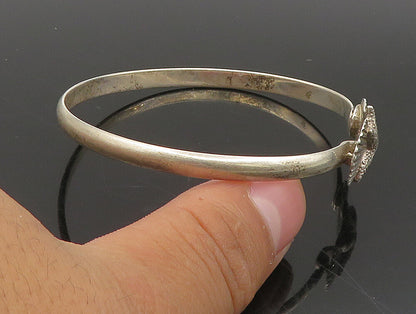 925 Sterling Silver  Vintage Scalloped Topaz Star Fish & Shell Bracelet BT9423