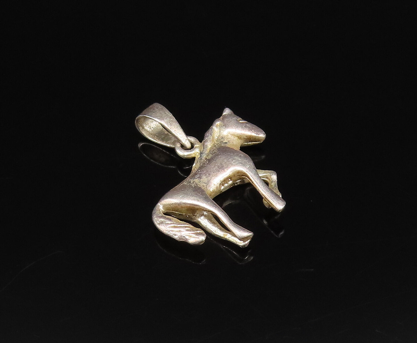 925 Sterling Silver Vintage Minimalist Donkey Burro Charm Pendant PT21630