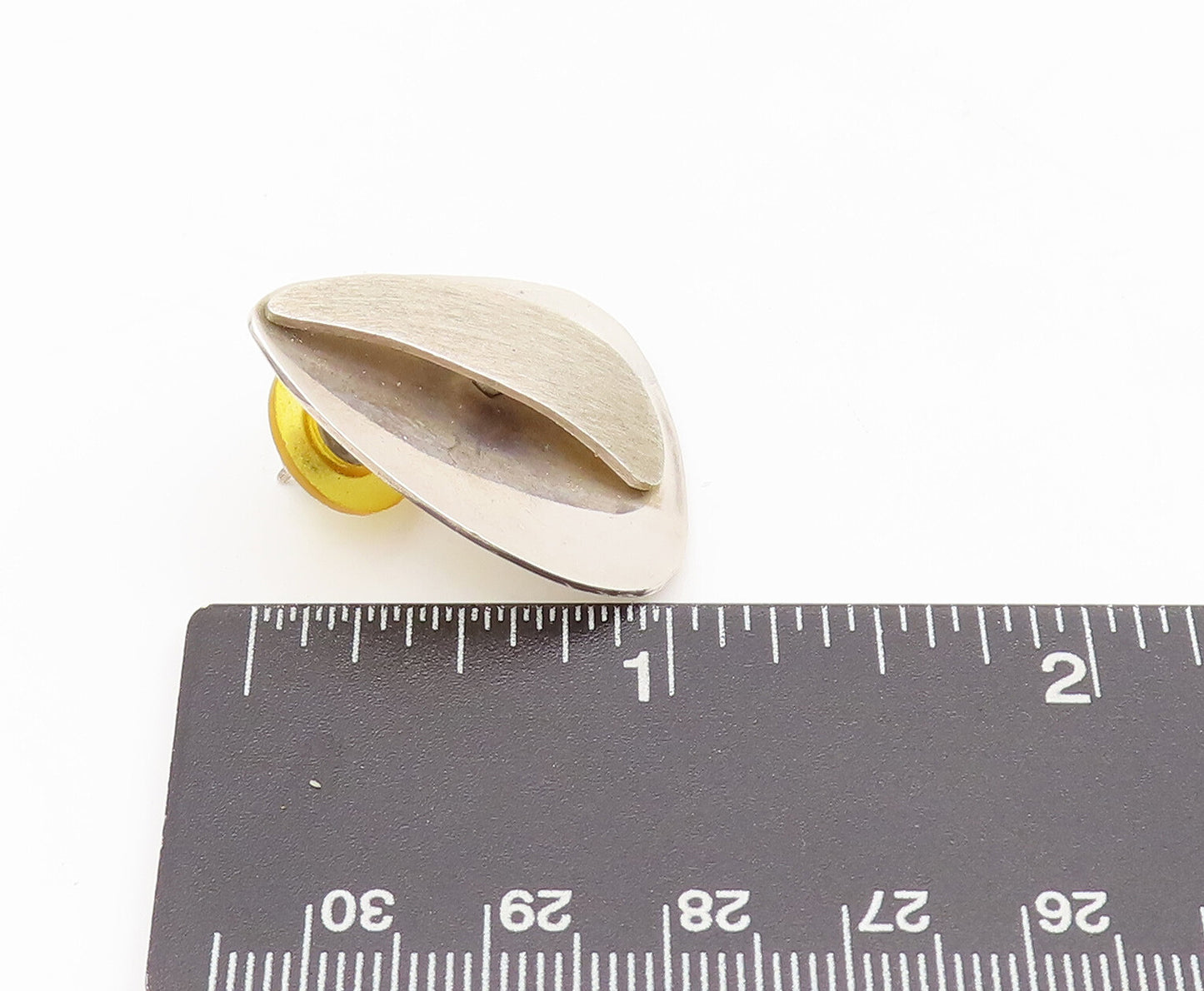 MEXICO 925 Silver  Vintage Minimalist Designer Triangular Earrings  EG12647