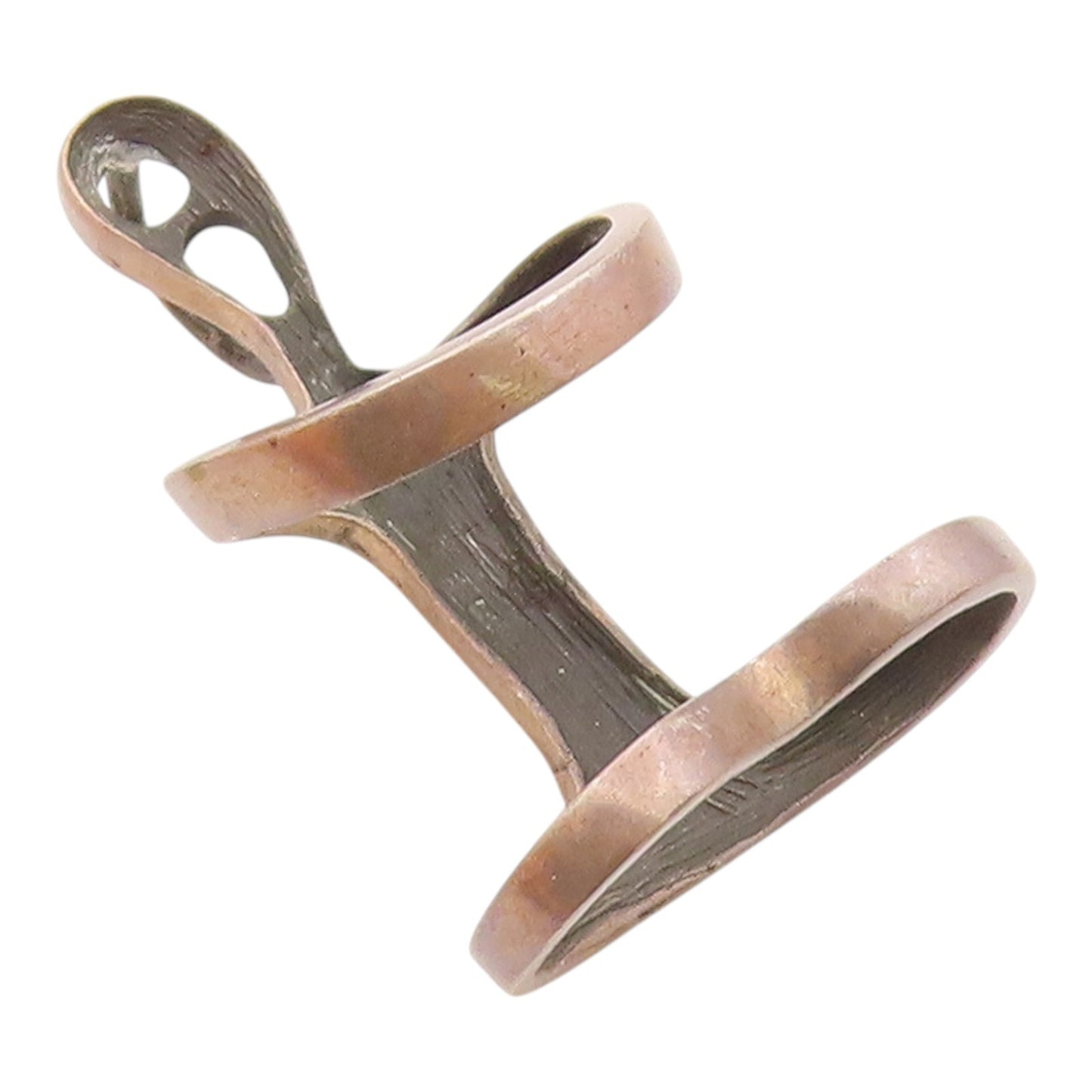 925 Sterling Silver  Vintage Modernist Yoga Meditation Figure Pendant  PT21447