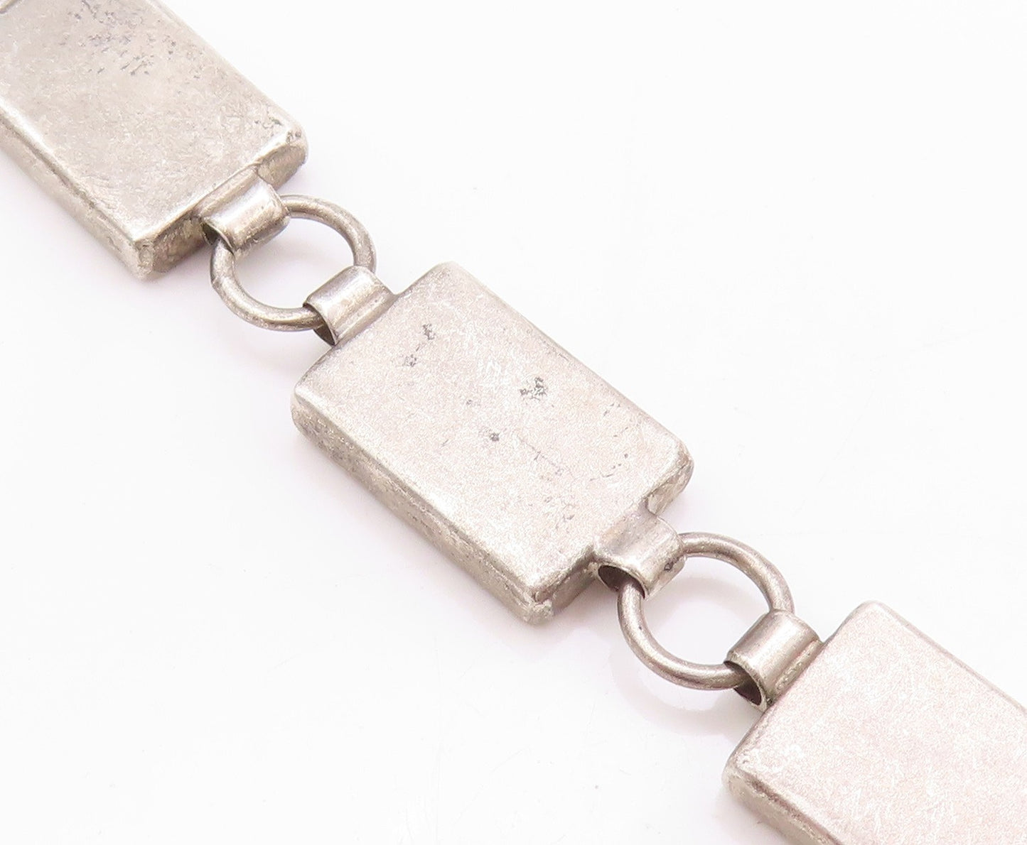 925 Sterling Silver Vintage Bracelet NAVAJO Etched Trible Symbols  BT11234