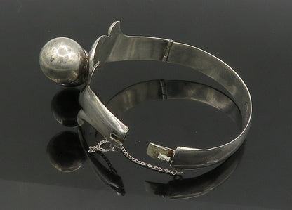 MORENA MEXICO 925 Silver  Vintage Shiny Modernist Bangle Bracelet  BT8948