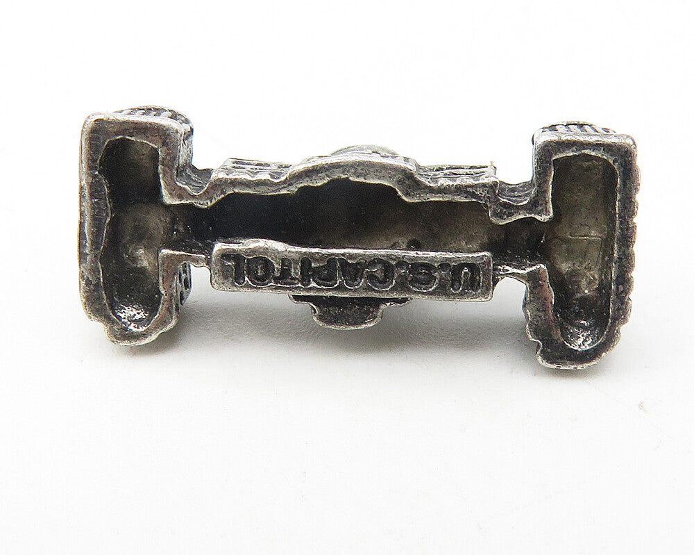 925 Sterling Silver  Vintage Dark Tone U.S. Capitol Building Pendant  PT9255
