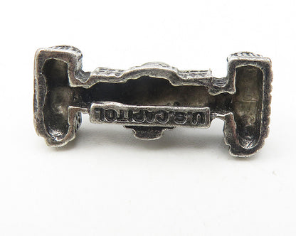 925 Sterling Silver  Vintage Dark Tone U.S. Capitol Building Pendant  PT9255
