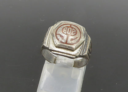 925 Sterling Silver  Vintage Antique Enamel 1962 Class Ring Sz 6  RG20987