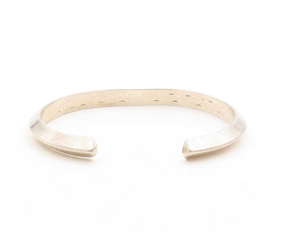 925 Sterling Silver Vintage Bracelet NAVAJO Trible Design Etched Cuff  BT10964