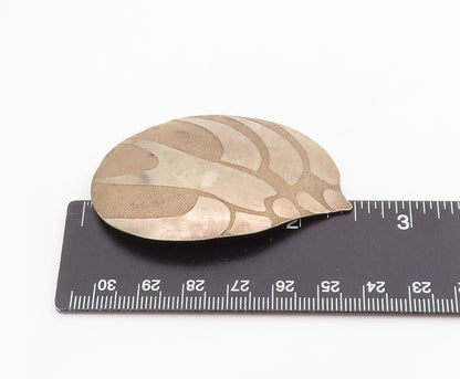 925 Sterling Silver Vintage Brooch Pin ISRAEL Abstract Seashell Design  BP12186