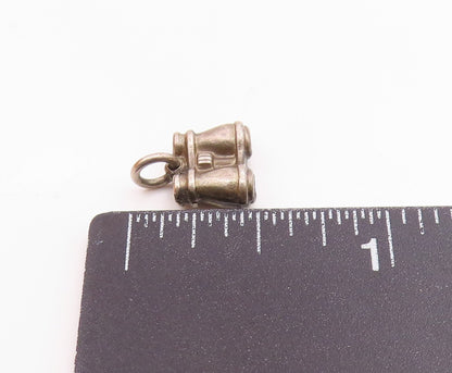 925 Sterling Silver  Vintage Petite Binoculars Motif Drop Pendant  PT18463