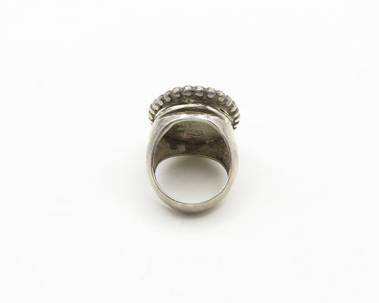TULLA BOOTH 925 Silver  Vintage Diamond Shape Detail Band Ring Sz 7  RG19518