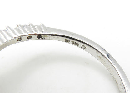 925 Sterling Silver  Vintage Pink Cubic Zirconia Band Ring Sz 6  RG21462