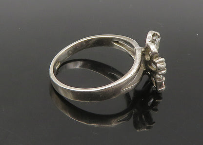 925 Sterling Silver  Vintage Cubic Zirconia Butterfly Band Ring Sz 8  RG22388