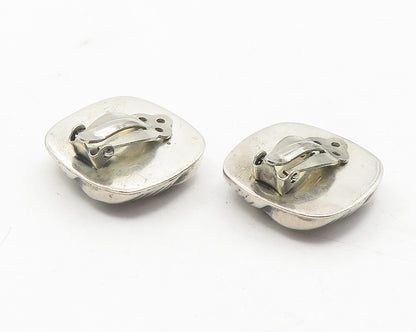MEXICO 925 Sterling Silver  Vintage Knot Design Non Pierce Earrings  EG6266