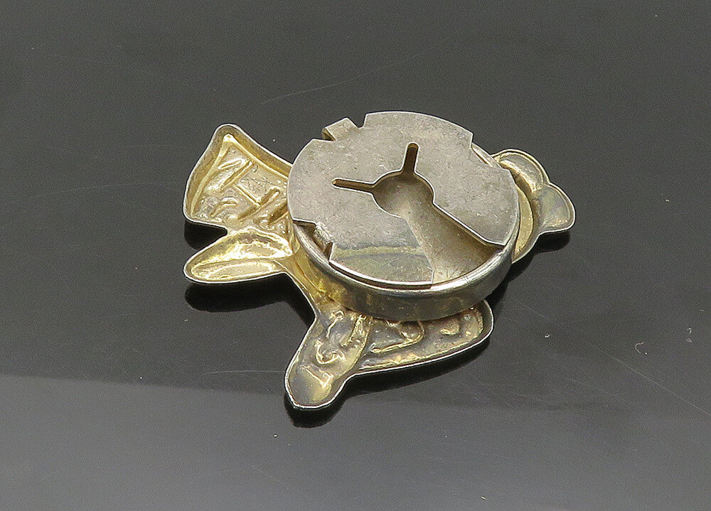 925 Silver Vintage Horse Saddle Dark Tone Button Cover TR3041