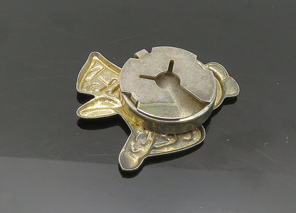 925 Silver Vintage Horse Saddle Dark Tone Button Cover TR3041