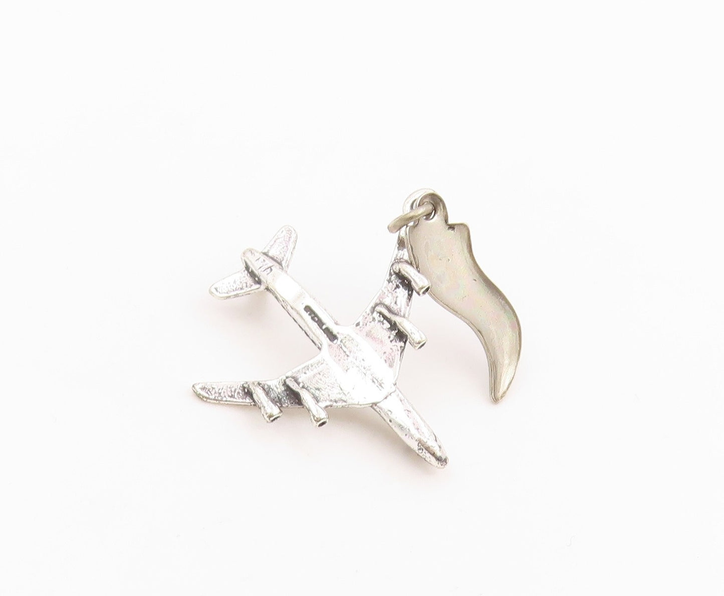 925 Sterling Silver Vintage Pendant Miniature Jet Plane Seattle Charm  PT26051