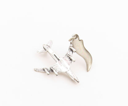 925 Sterling Silver Vintage Pendant Miniature Jet Plane Seattle Charm  PT26051