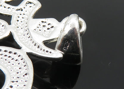 925 Sterling Silver  Vintage Spiritual "OM" Symbol Meditation Pendant  PT17196