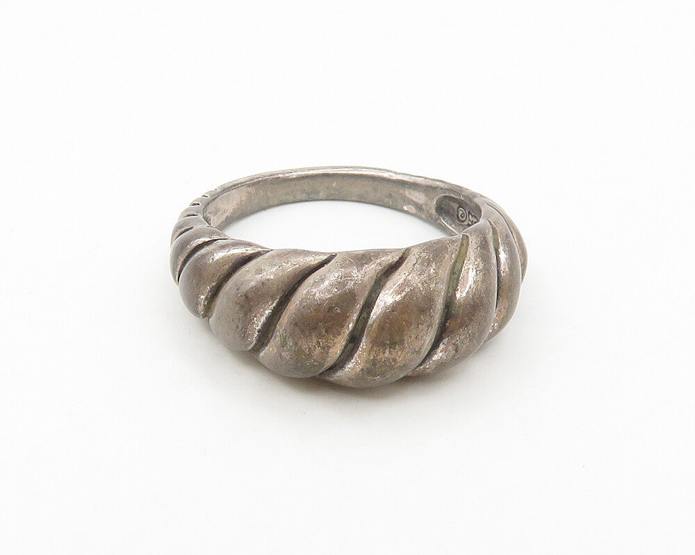 CAROLYN POLLACK RELIOS 925 Silver  Vintage Twist Dome Band Ring Sz 8  RG18166