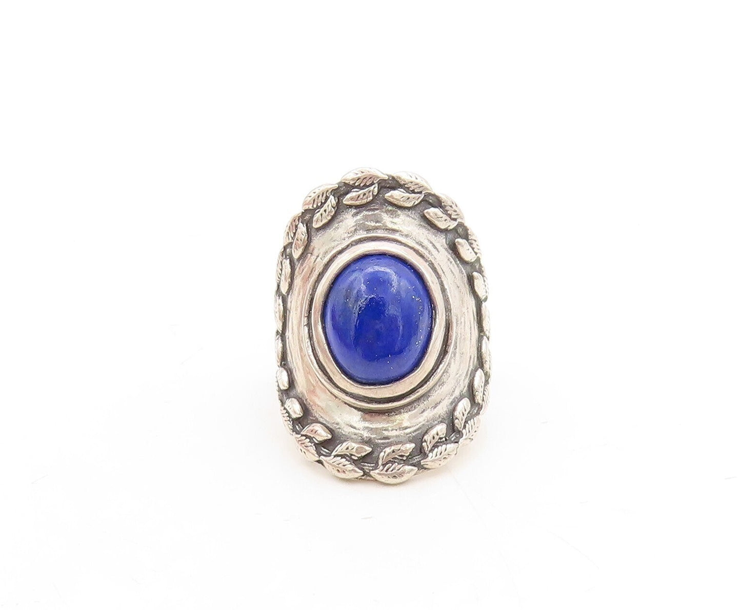 925 Sterling Silver Vintage Ring OR PAZ ISRAEL  Lapis Lazuli  Sz 7  RG31265