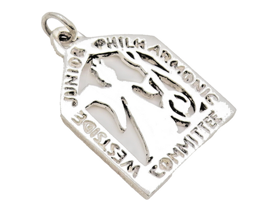 925 Sterling Silver  Vintage Solid Carved Framed Musical Angle Pendant PT22390
