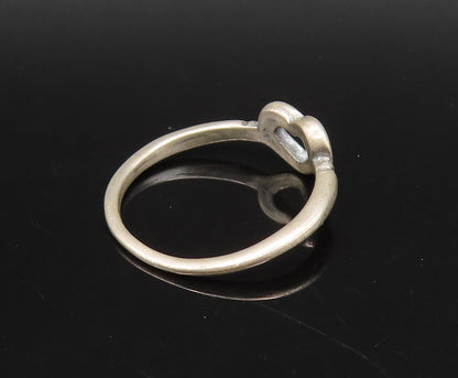 925 Silver  Vintage Minimalist Dainty Open Love Heart Ring Sz 6.25  RG26074
