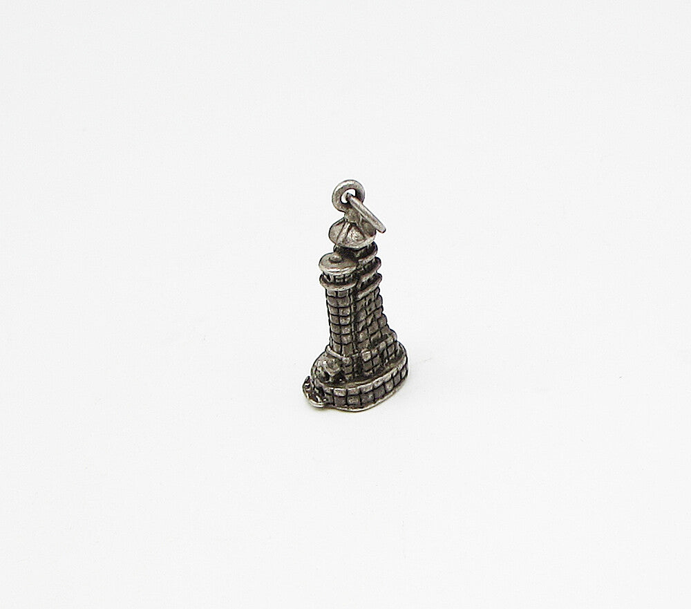 925 Sterling Silver  Vintage High Towers Charm Pendant  PT2203
