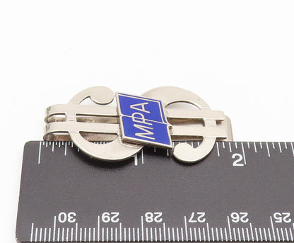 925 Sterling Silver  Vintage Carved Cutout Dollar MPA Solid Money Clip  TR3609