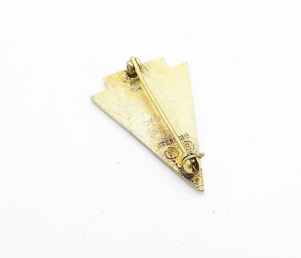925 Sterling Silver  Vintage Englewood Hospital Volunteer Brooch Pin  BP2683