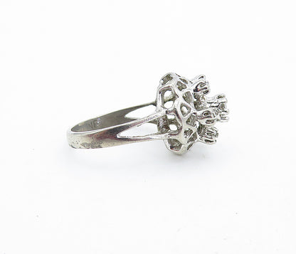 UNCAS 925 Sterling Silver  Vintage Petite Topaz Cocktail Ring Sz 4.5  RG7065