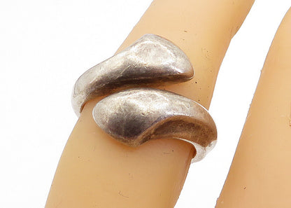 925 Sterling Silver  Vintage Smooth Arrow Bypass Band Ring Sz 6.5  RG4360