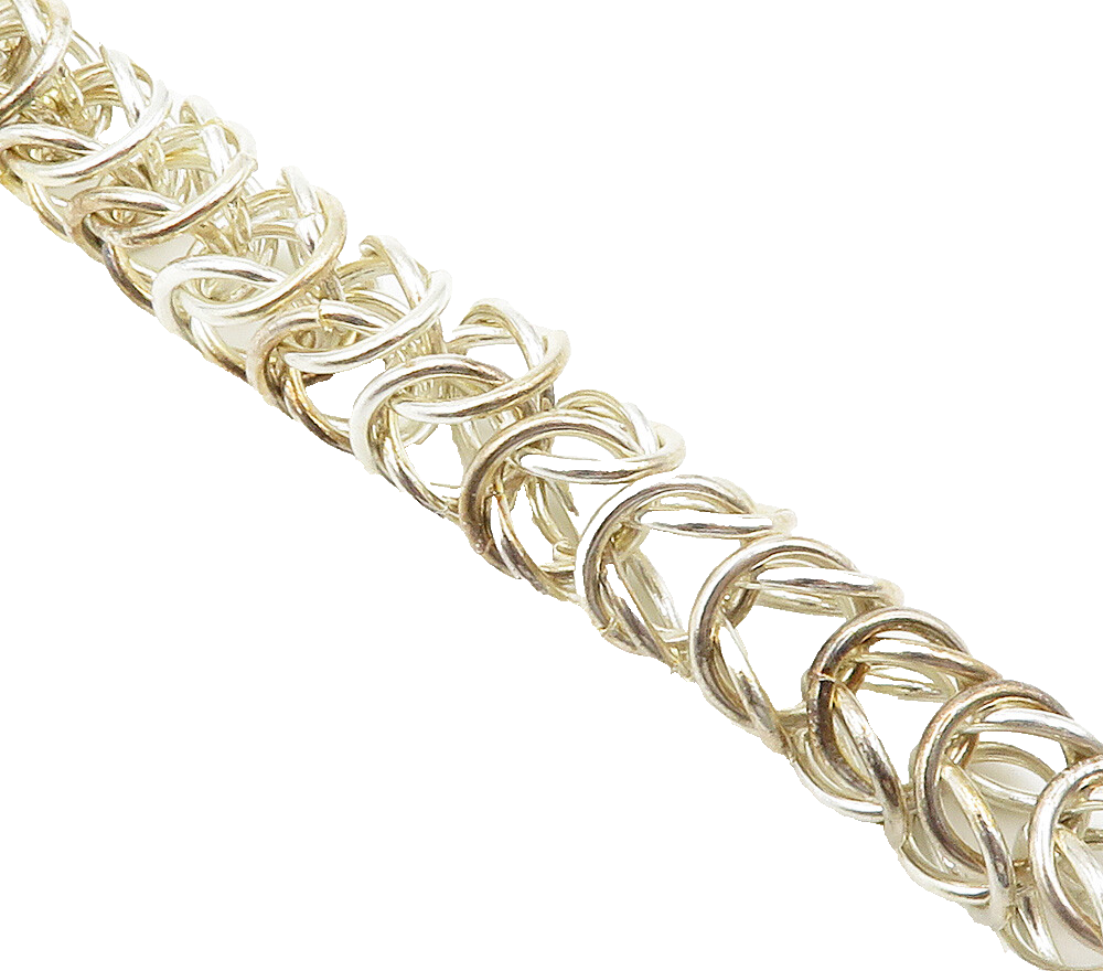 925 Sterling Silver  Shiny Open Circle Cluster Link Chain Bracelet  BT6059