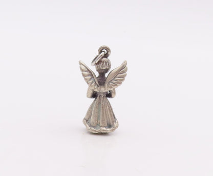 925 Sterling Silver Vintage Pendant CREED Mini October Fairy Angel  PT23361