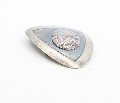 925 Sterling Silver  Vintage Antique Traditional Design Brooch Pin  BP3035