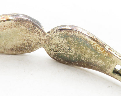 MEXICO 925 Silver  Vintage Inlaid Crushed Turquoise Bangle Bracelet  BT4180