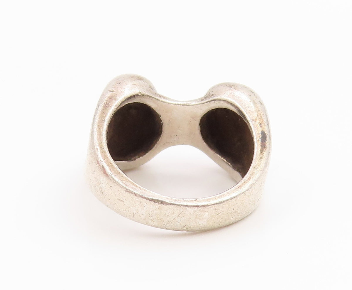 925 Sterling Silver Vintage Ring MINAS SPIRIDIS Modernist Band  Sz 6  RG36105