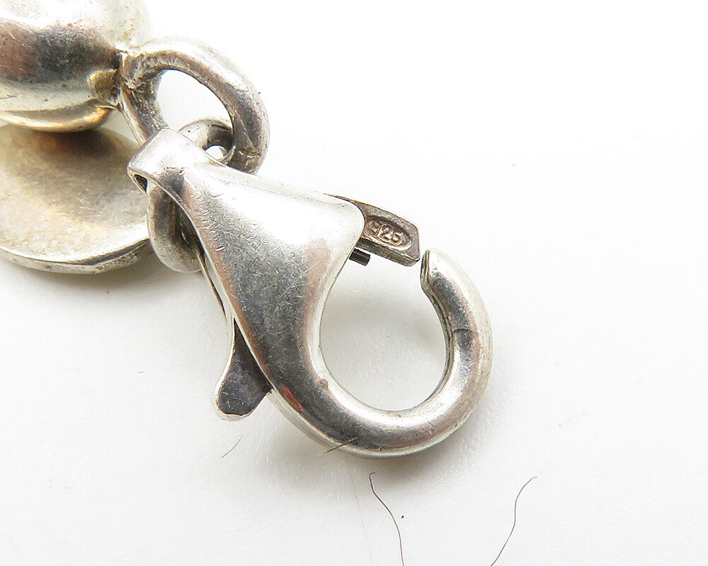 BARSE 925 Silver  Vintage Shiny Square Pendant Snake Chain Necklace  NE2865