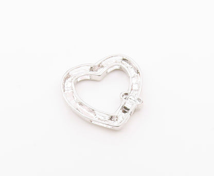 925 Sterling Silver  Cubic Zirconia Mickey Mouse Love Heart Pendant  PT16427
