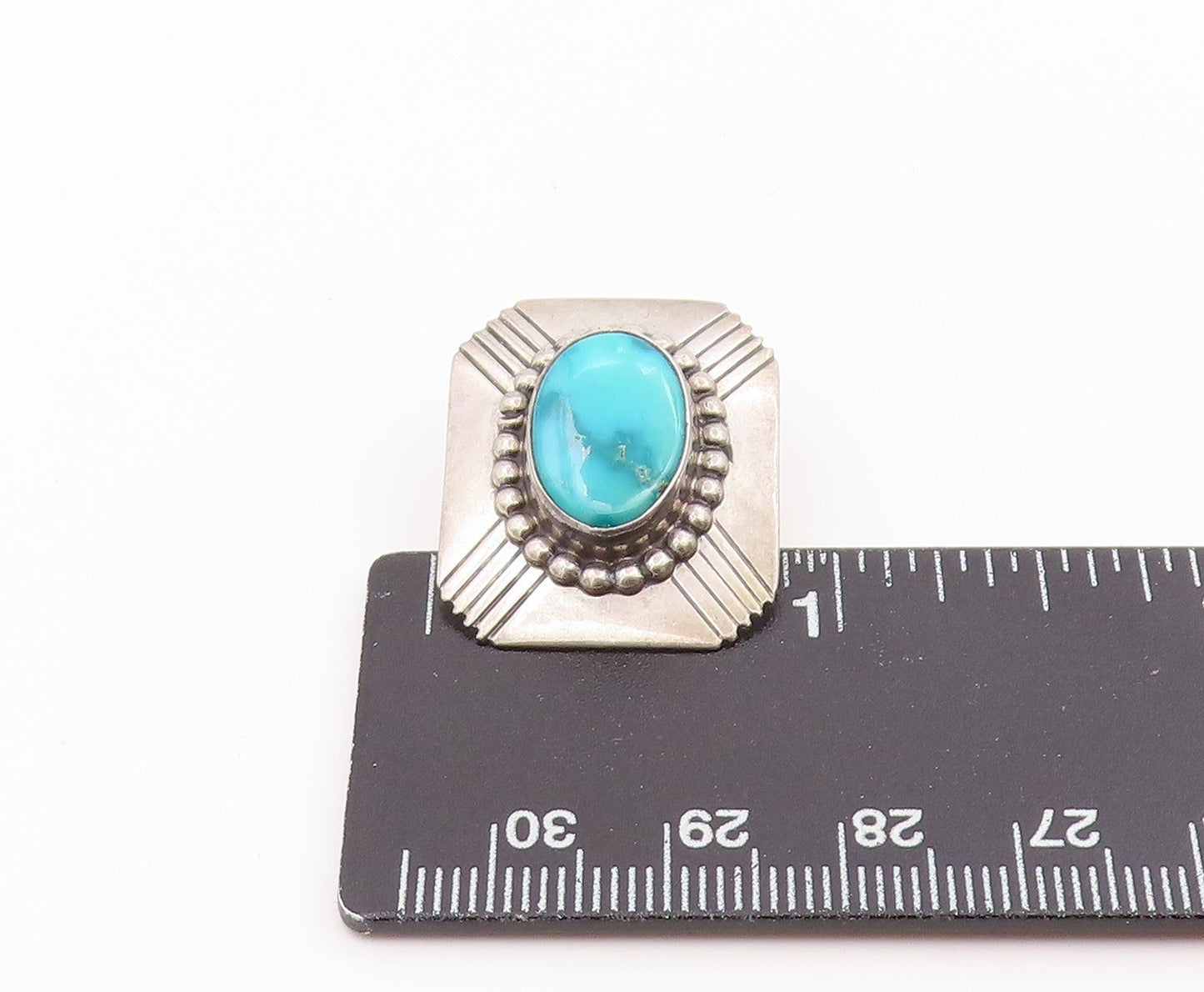 925 Sterling Silver Vintage Earrings NAVAJO Turquoise Single Pieces  EG14293